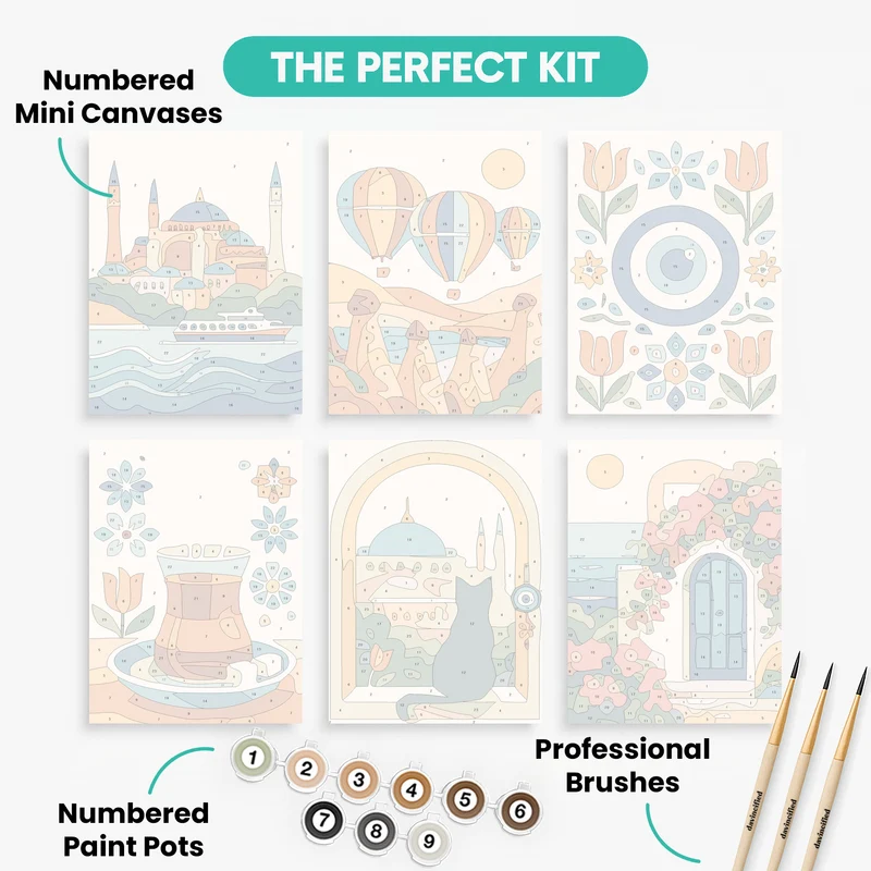Turkish Treasures - Mini Paint by Numbers Set