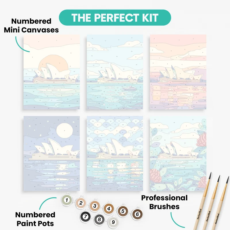 Sydney Opera House - Mini Paint by Numbers Set