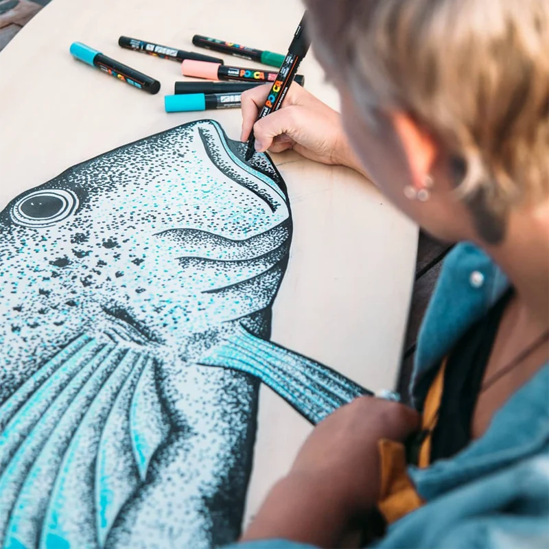 Акрилен маркер Posca PC-5M, 1,8 – 2,5 mm, люляк (34)