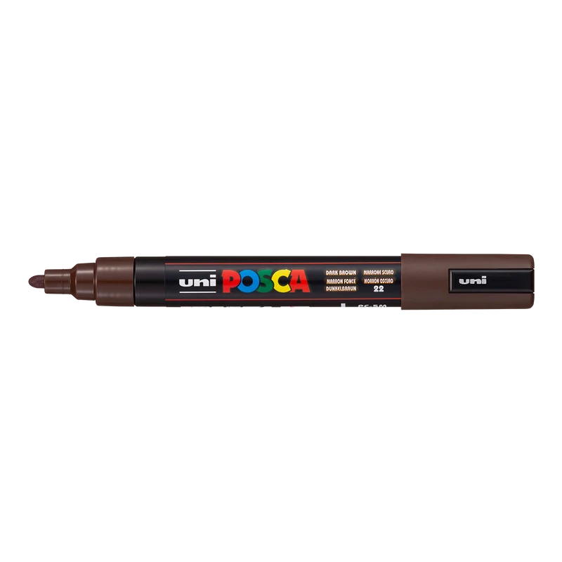 Posca popisovač PC-5M, 1,8 – 2,5 mm, tmavohnedá (22)