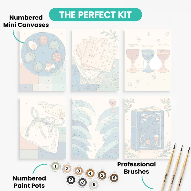 Passover Traditions - Mini Paint by Numbers Set