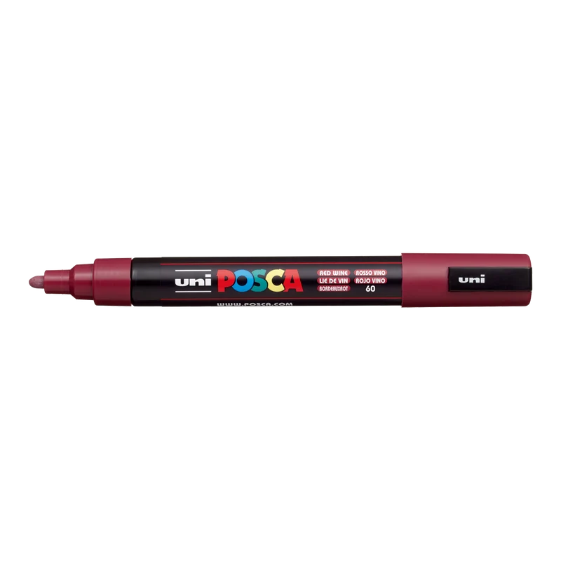 Μαρκαδόρος Posca PC-5M, 1,8 - 2,5 mm, μπορντό (60)