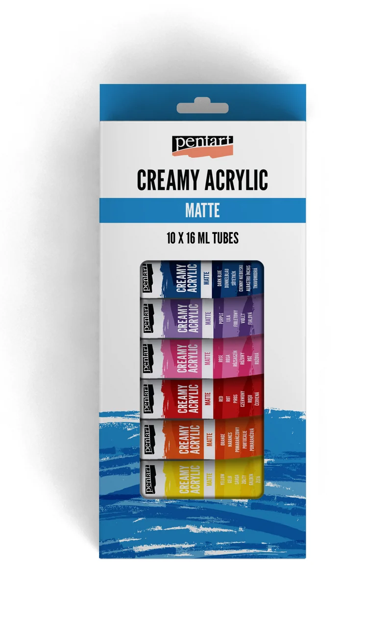 Pentart mattes cremiges Acrylfarben-Set in Tuben – 16 ml