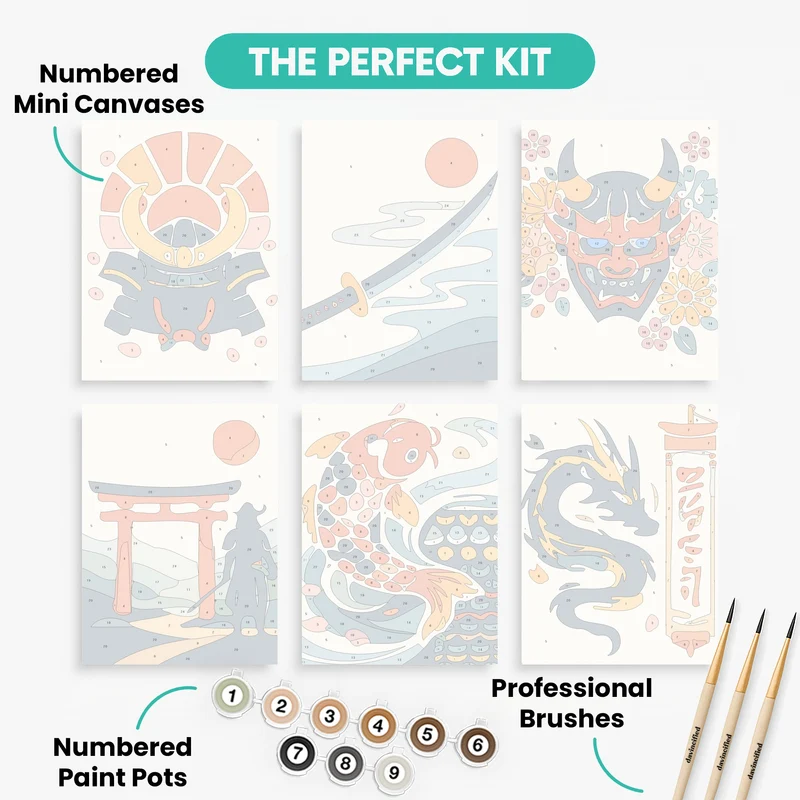 Japanese Heritage - Mini Paint by Numbers Set