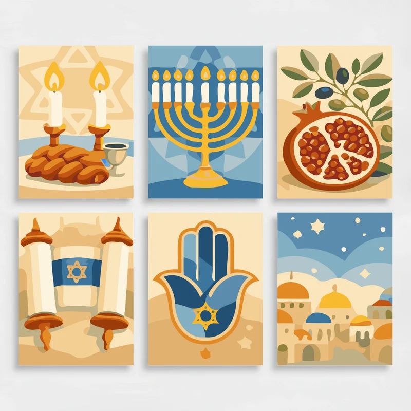 Judaism - Mini Paint by Numbers Set