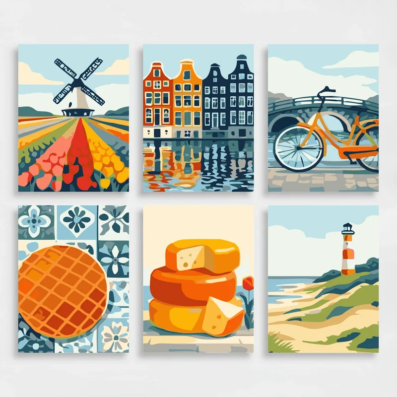 Dutch Heritage - Mini Paint by Numbers Set