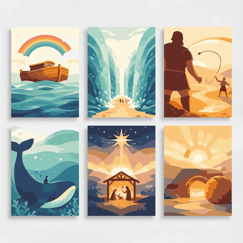 Biblical Stories - Mini Paint by Numbers Set