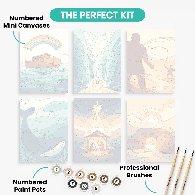 Biblical Stories - Mini Paint by Numbers Set