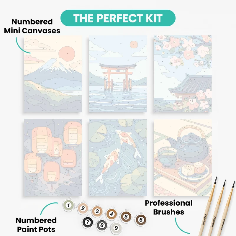 Japan - Mini Paint by Numbers Set