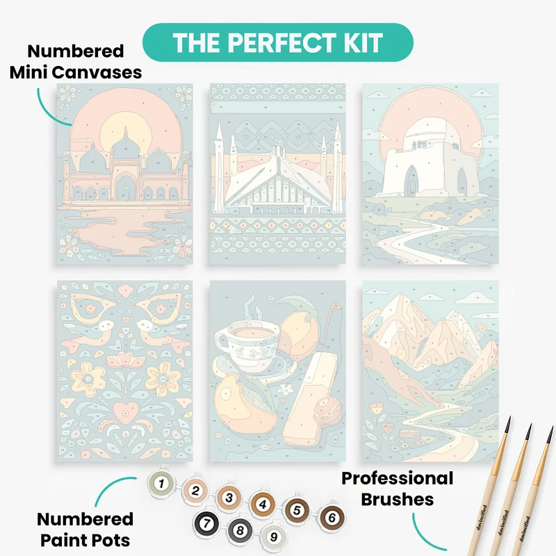 Pakistan - Mini Paint by Numbers Set
