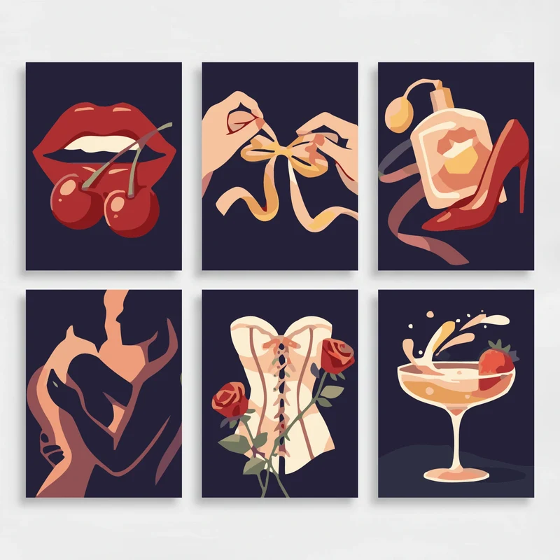 Erotic - Mini Paint by Numbers Set