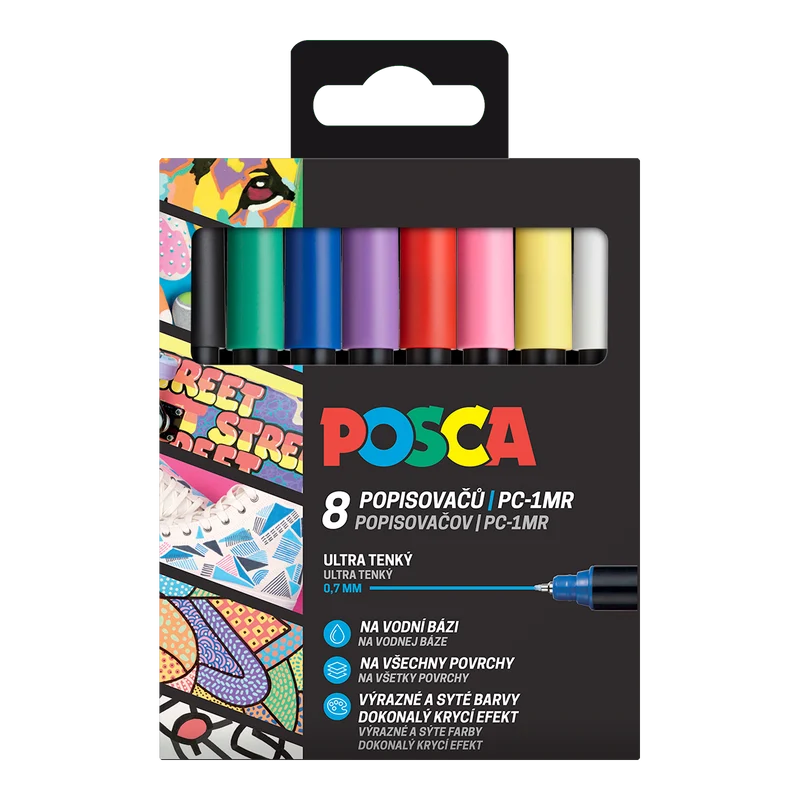 Σετ μαρκαδόροι Posca (8 τμχ)