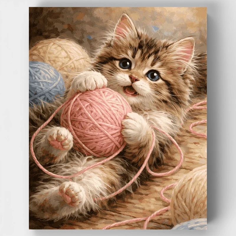 "cat game" Paint by Numbers Kit