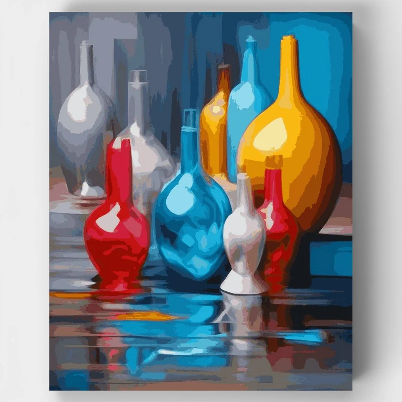 "a few bottles and jugs" Paint by Numbers Kit