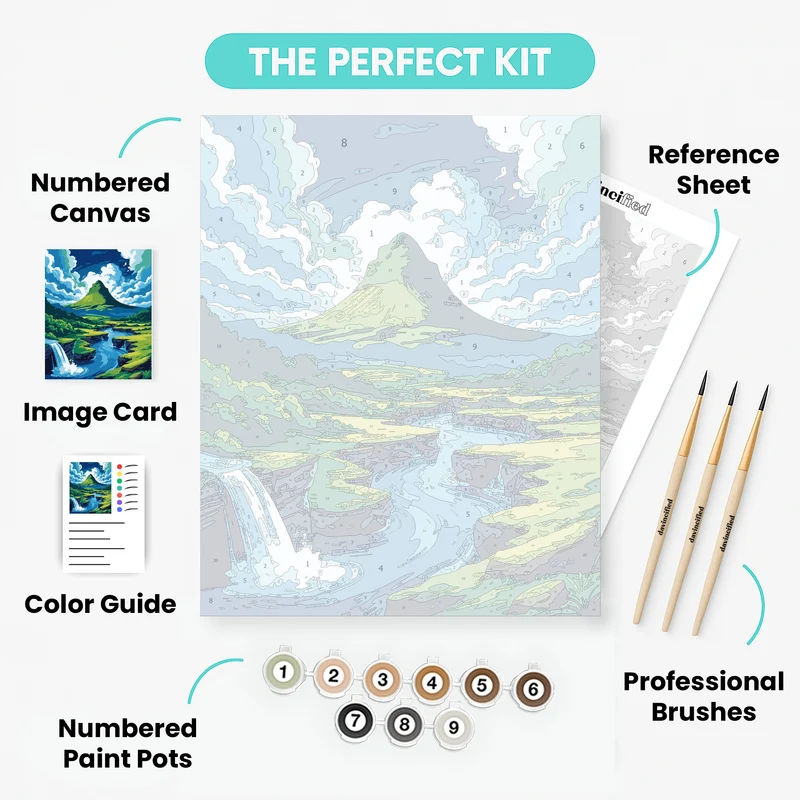 Thingvellir National Park, Iceland - Paint by Numbers Kit