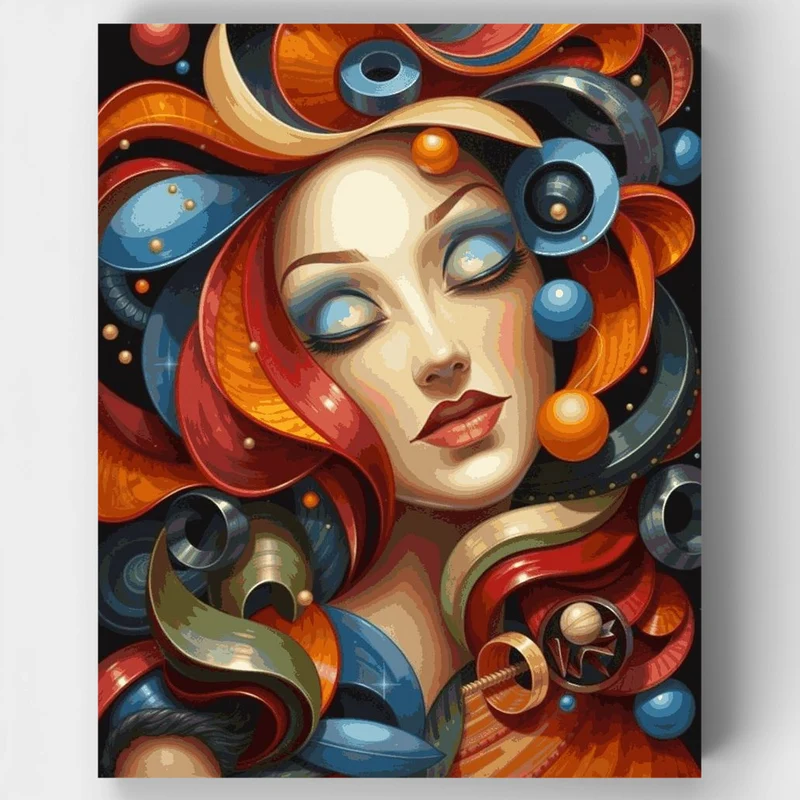 "Celestial Color Muse" Paint by Numbers Kit