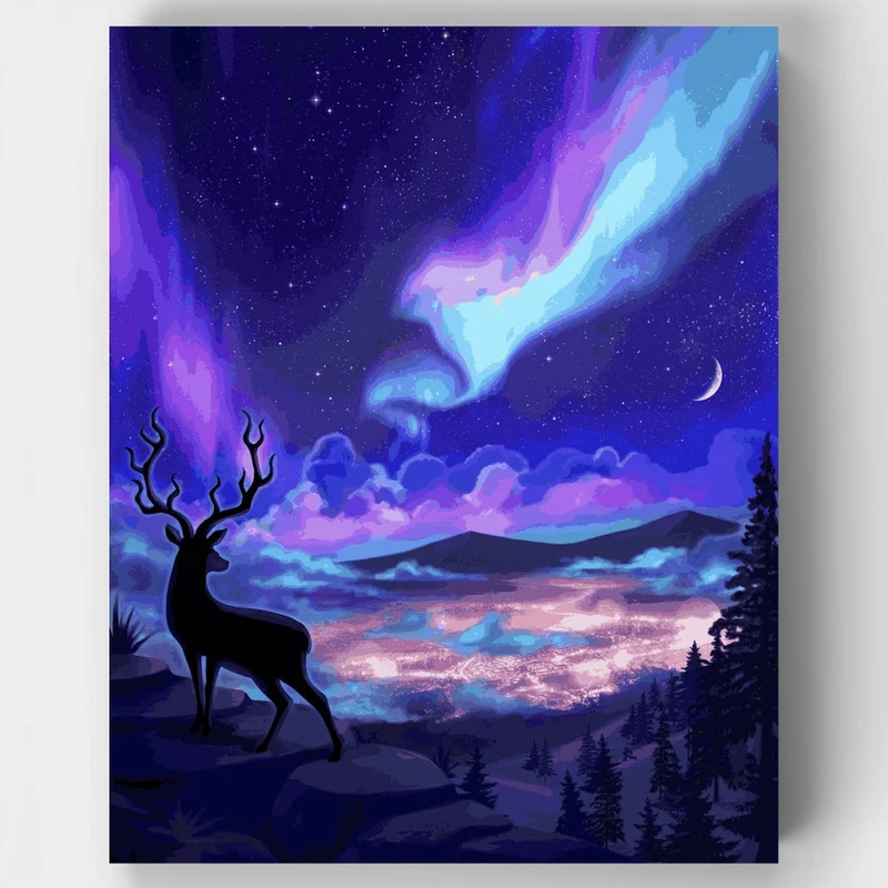 Deer on The Hill - Paint by Numbers Kit