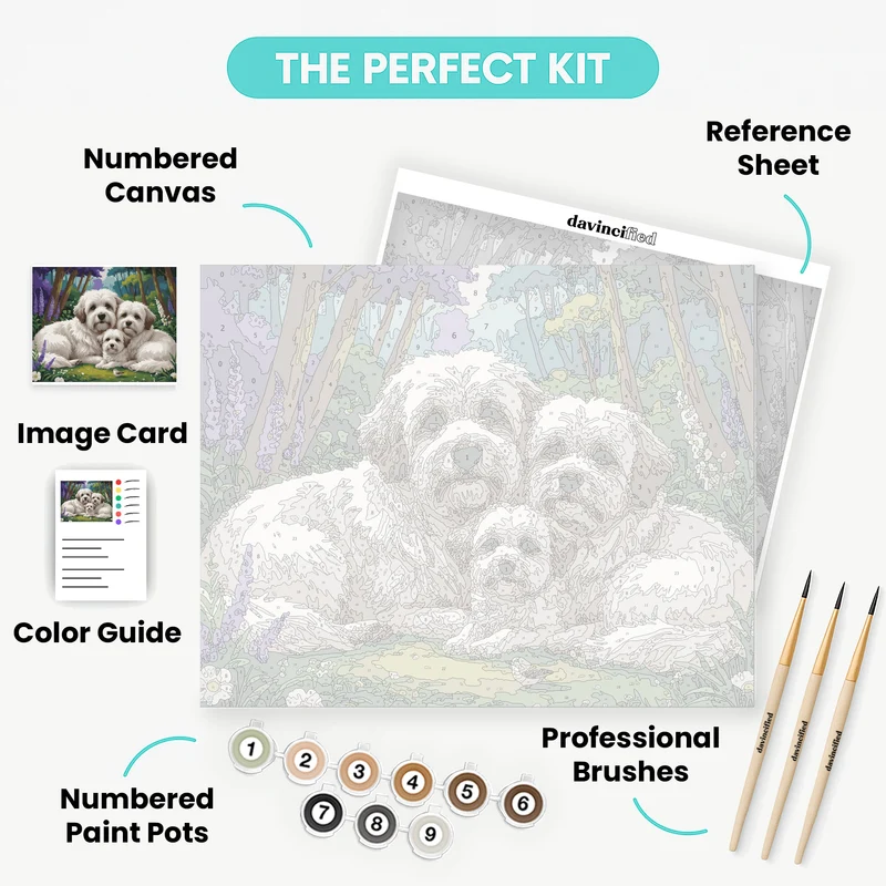 Westie Family Forest Portrait - Paint by Numbers Kit