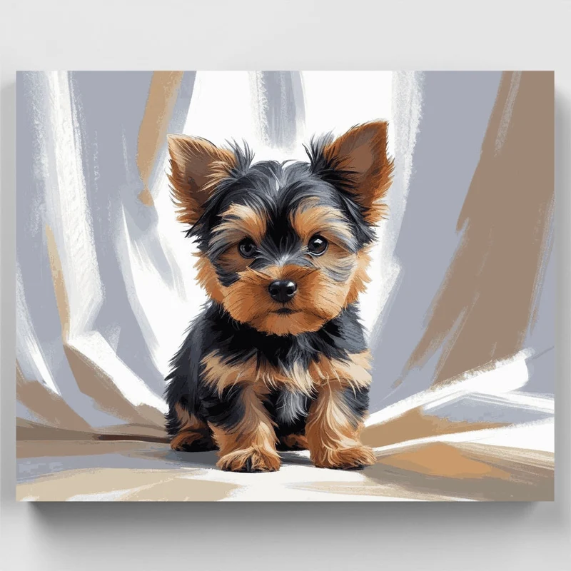 Yorkshire Terrier Puppy - Paint by Numbers Kit