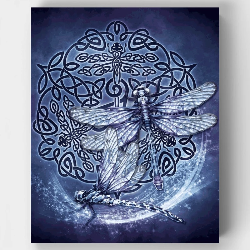 Celtic Dragonfly - Paint by Numbers Kit