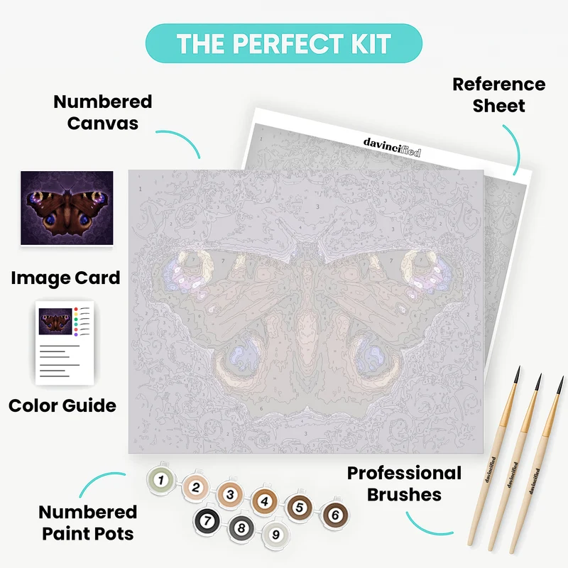 Damask Butterfly - Paint by Numbers Kit