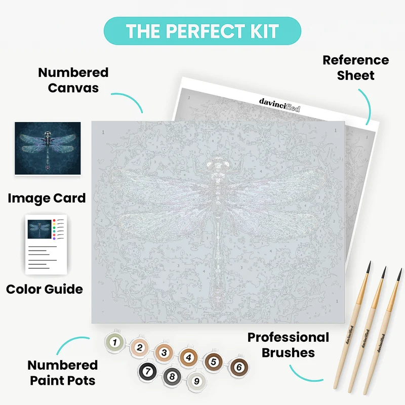 Damask Dragonfly - Paint by Numbers Kit