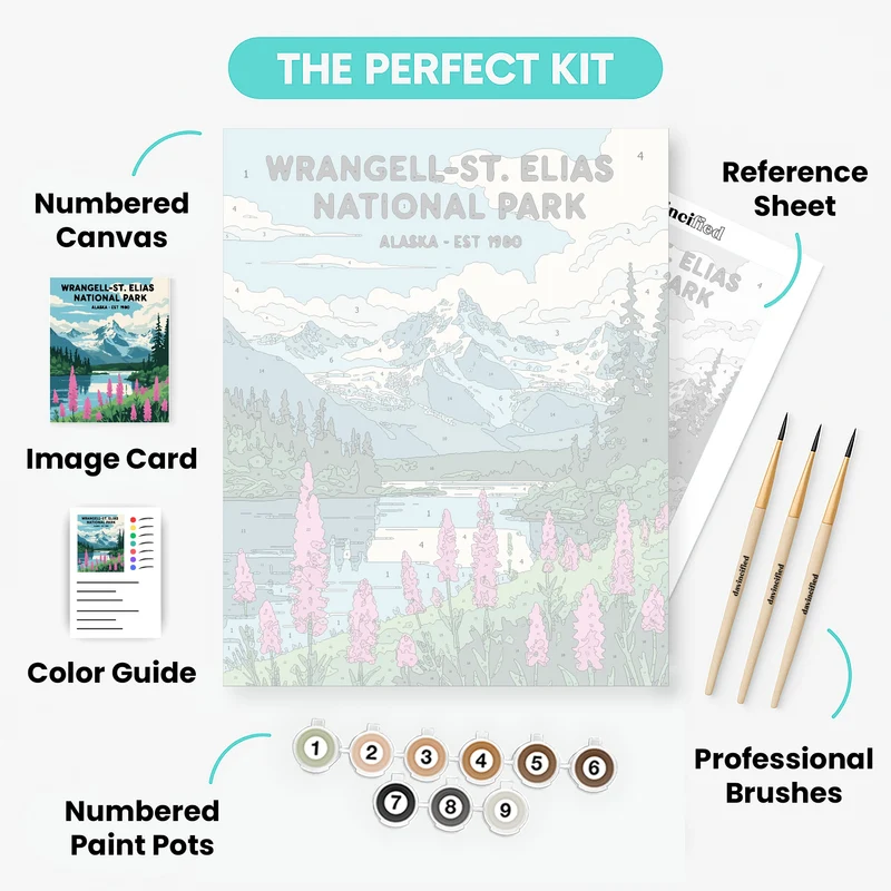 Wrangell-St. Elias National Park - Paint by Numbers Kit