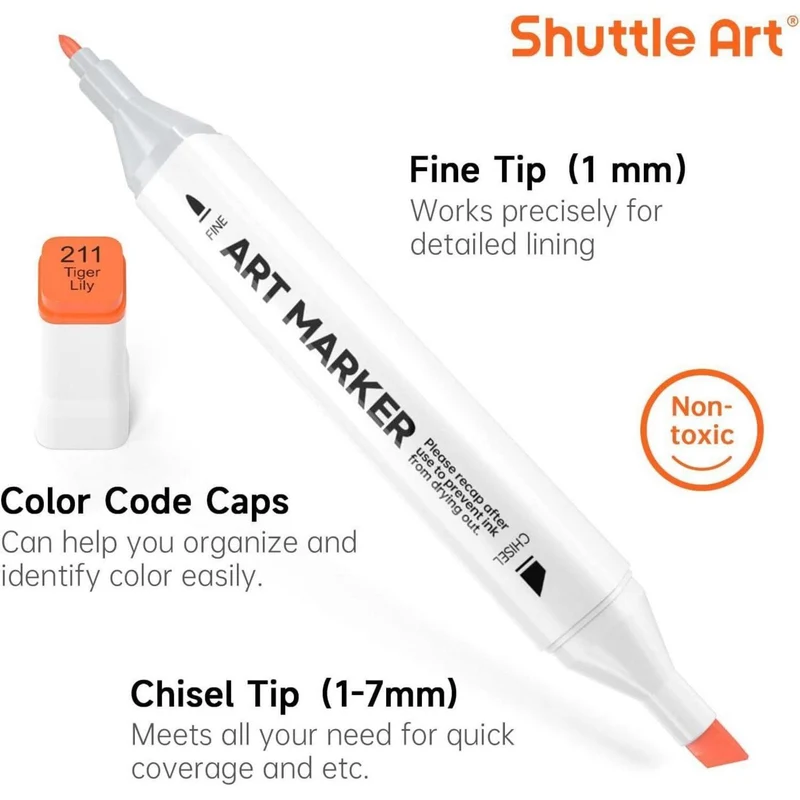 172-teiliges Alkohol Marker Set mit Blender & Zubehör