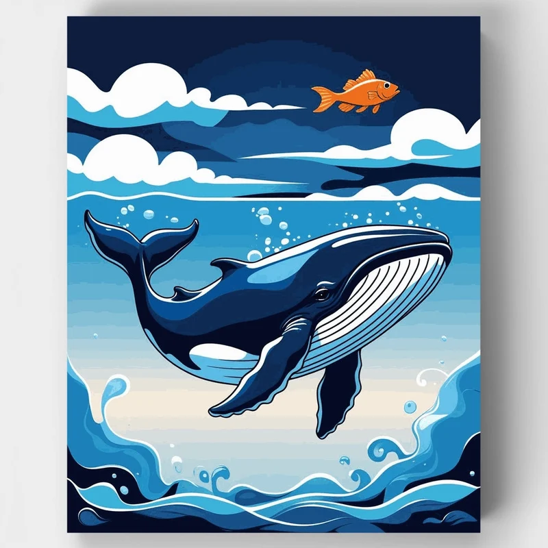 Majestic Whale Ocean Adventure - Paint by Numbers Kit