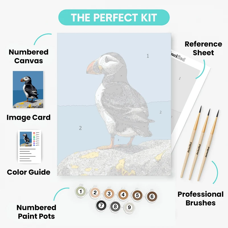 Puffin Portrait - Paint by Numbers Kit