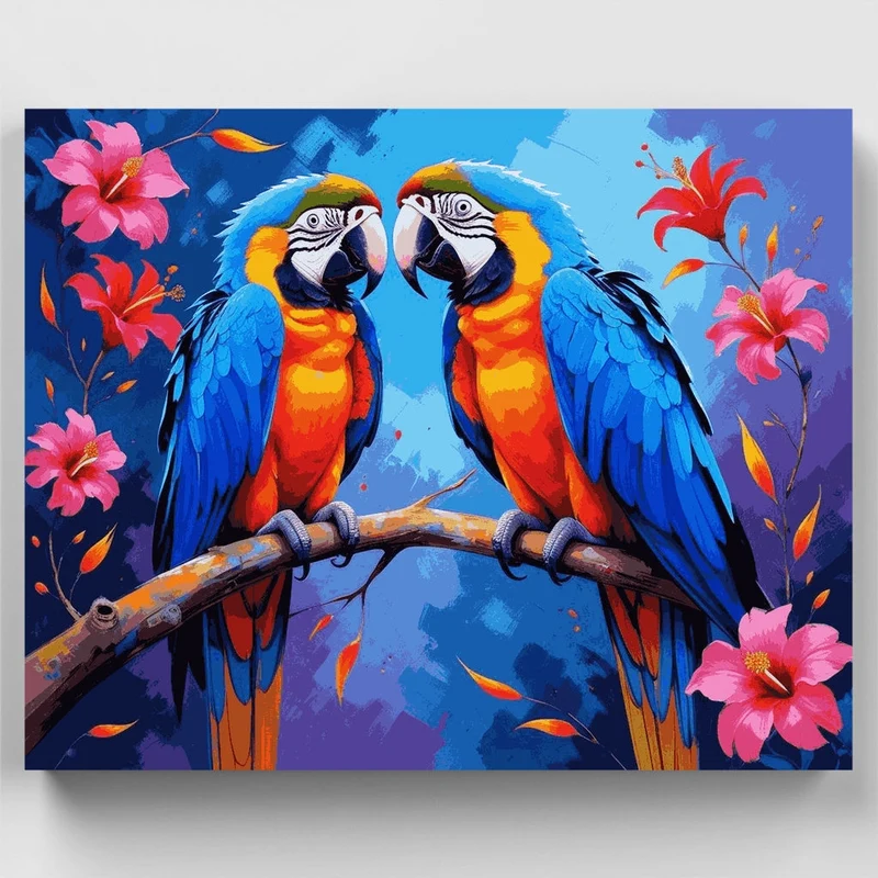 Two Macaws - Paint by Numbers Kit