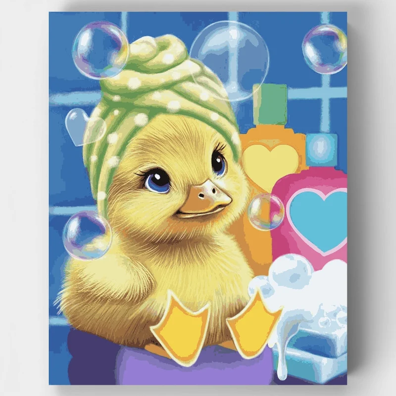 Scrub a Dub Duckie - Paint by Numbers Kit