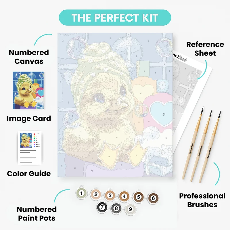 Scrub a Dub Duckie - Paint by Numbers Kit