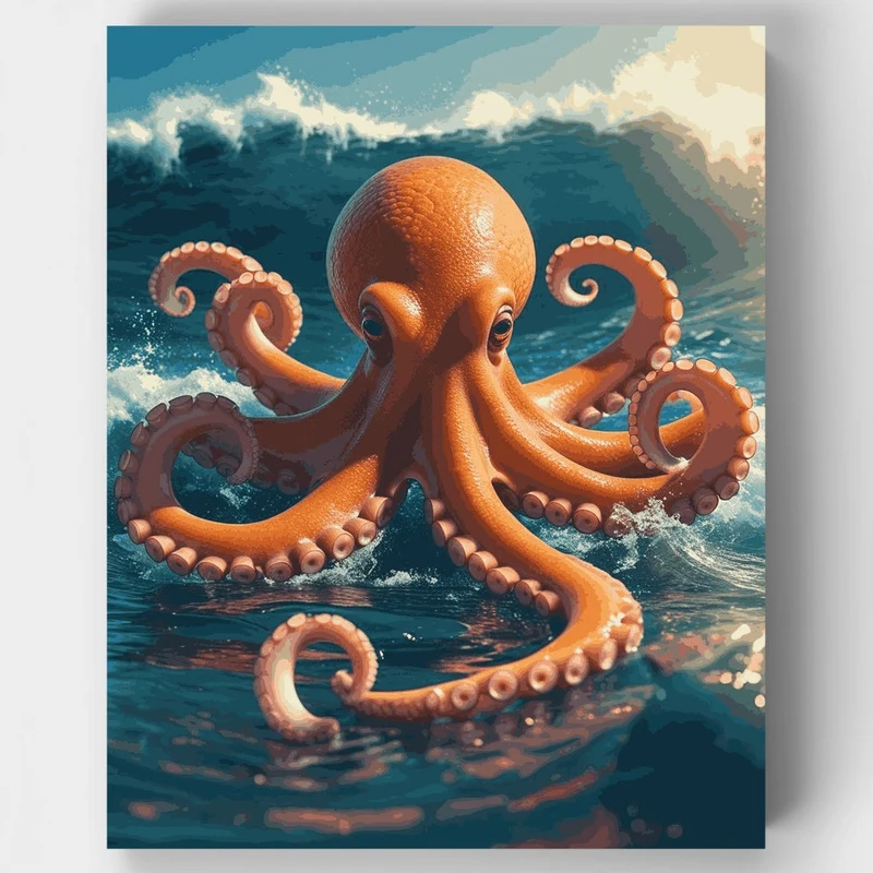 Majestic Ocean Octopus - Paint by Numbers Kit