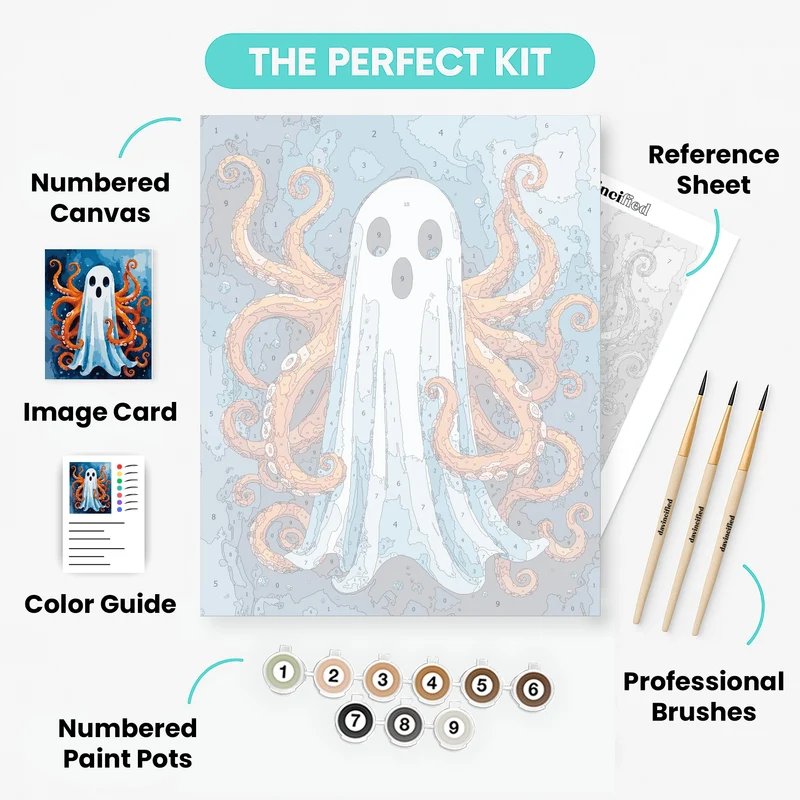 Ghost Octopus - Paint by Numbers Kit