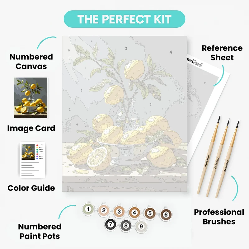 Lemon Still Life - Paint by Numbers Kit