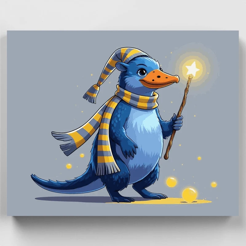 Magical Platypus Wizard - Paint by Numbers Kit