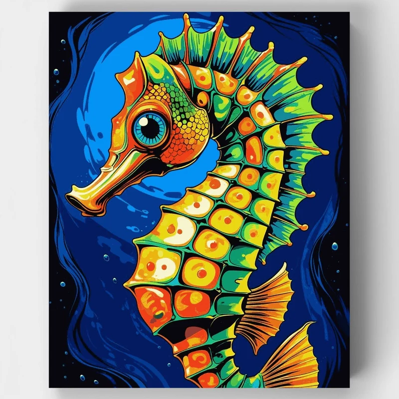 Psychedelic Seahorse Ocean Dream - Paint by Numbers Kit