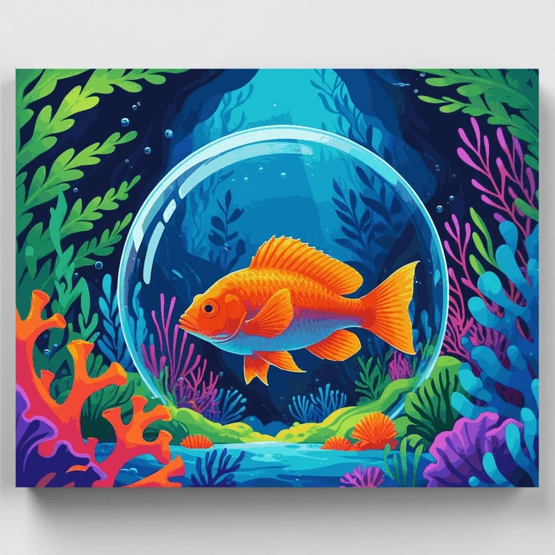 Underwater Fish Adventure - Paint by Numbers Kit