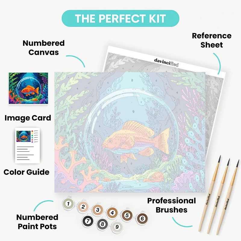 Underwater Fish Adventure - Paint by Numbers Kit