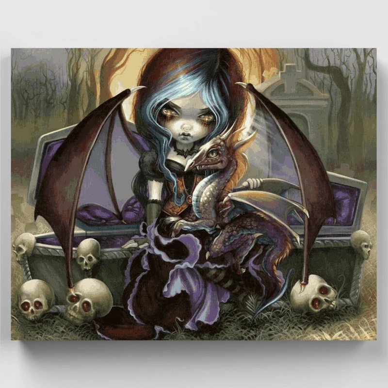 Vampire Dragonling - Paint by Numbers Kit