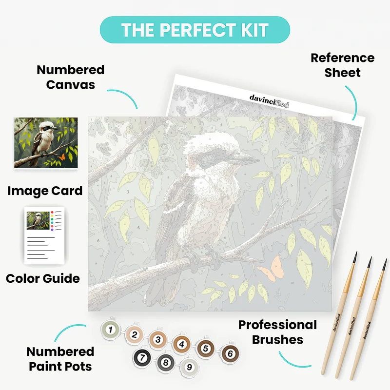 Kookaburra in the Forest - Paint by Numbers Kit
