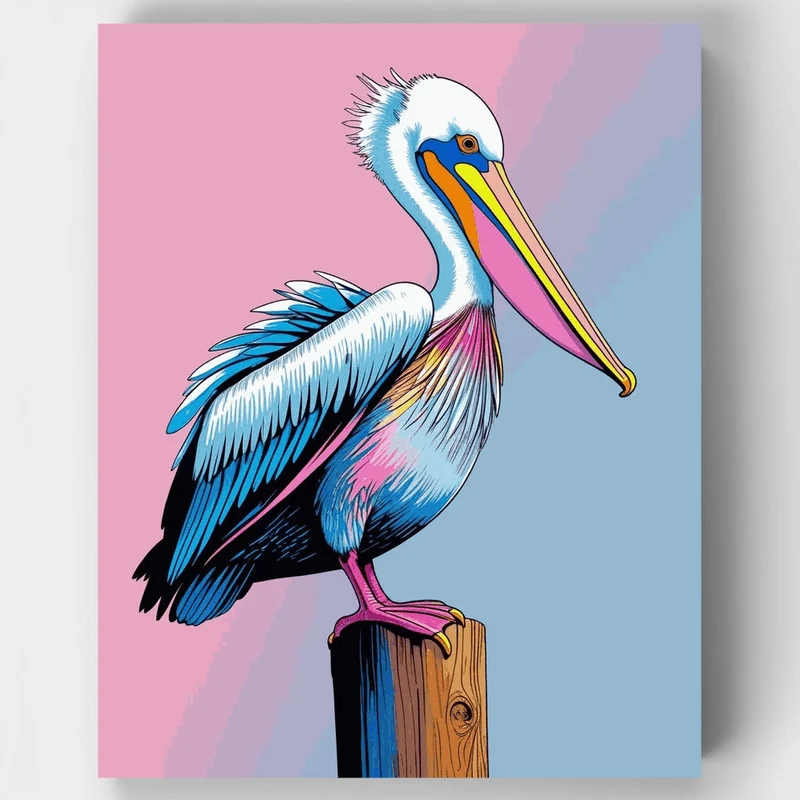 Vibrant Pelican - Paint by Numbers Kit