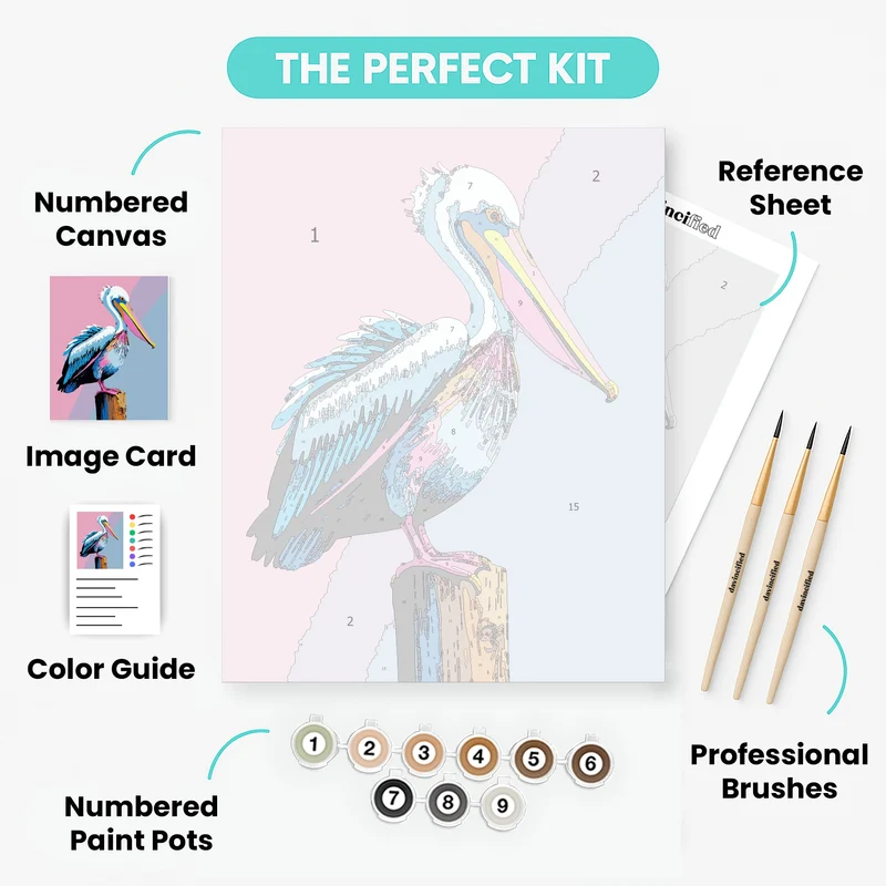 Vibrant Pelican - Paint by Numbers Kit
