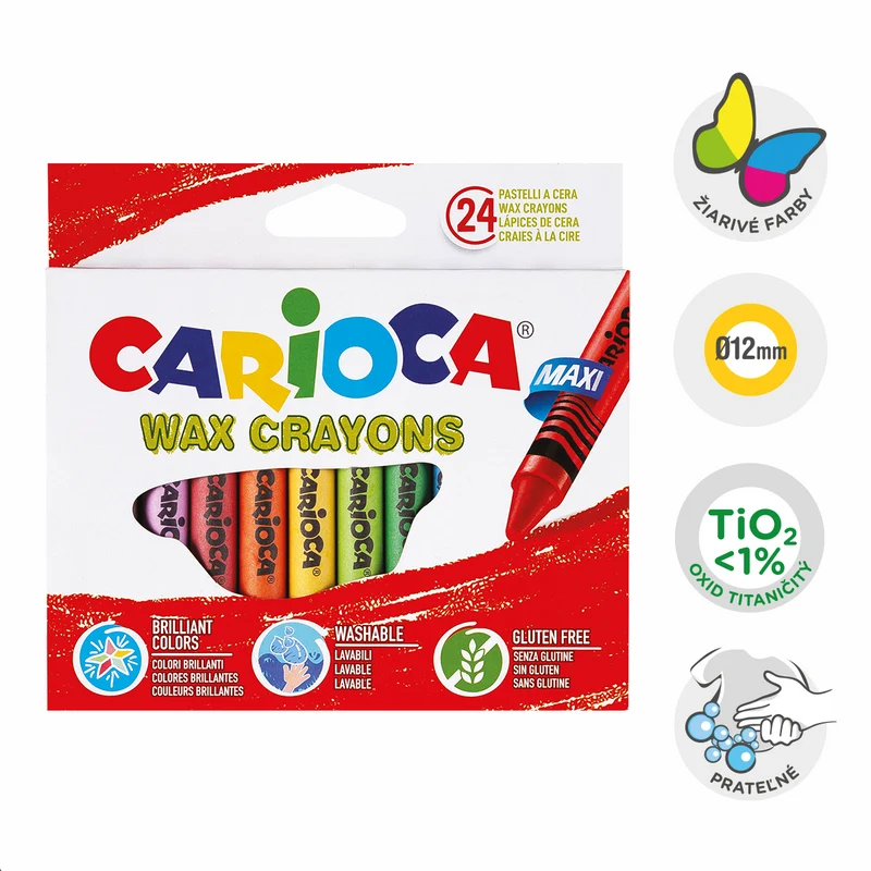 Carioca voštane bojice Maxi, 24 kom