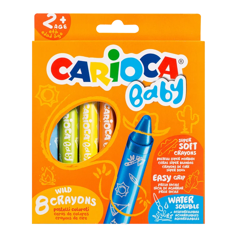 Carioca pastelli a cera Baby Wild 2+, 8 pz