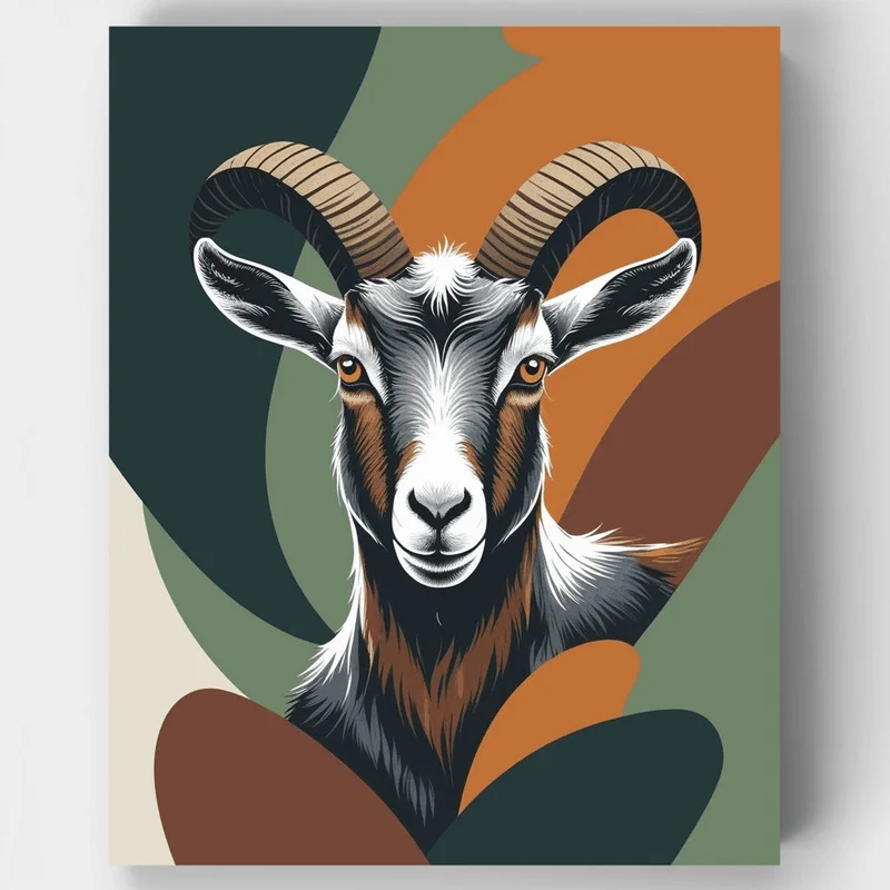 Goat Portrait - Paint by Numbers Kit