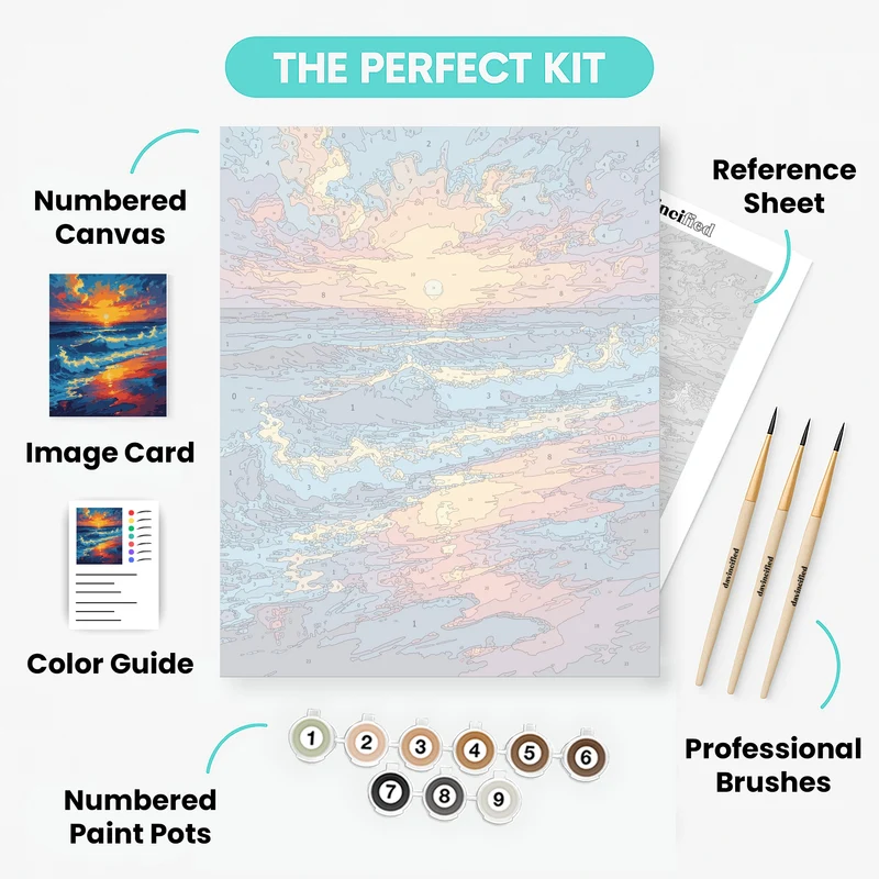 Ocean Sunset Paradise - Paint by Numbers Kit