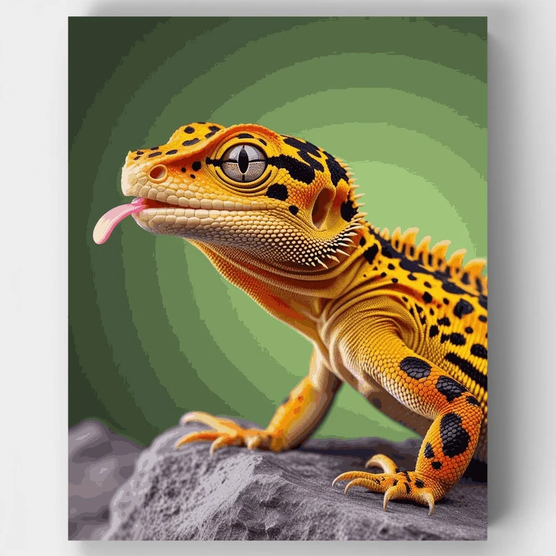 Vibrant Leopard Gecko - Paint by Numbers Kit