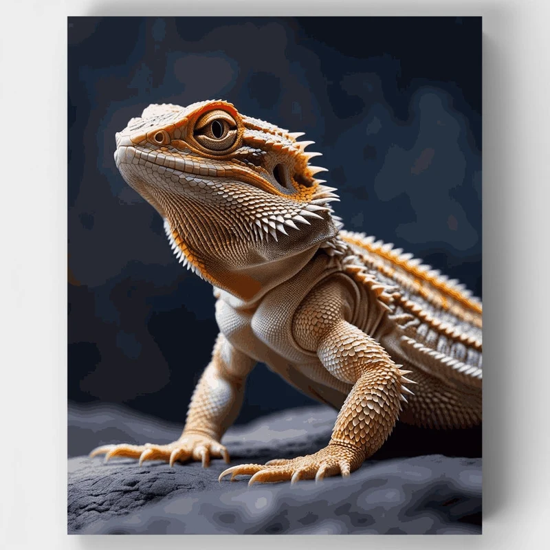 Majestic Bearded Dragon Portrait - Paint by Numbers Kit